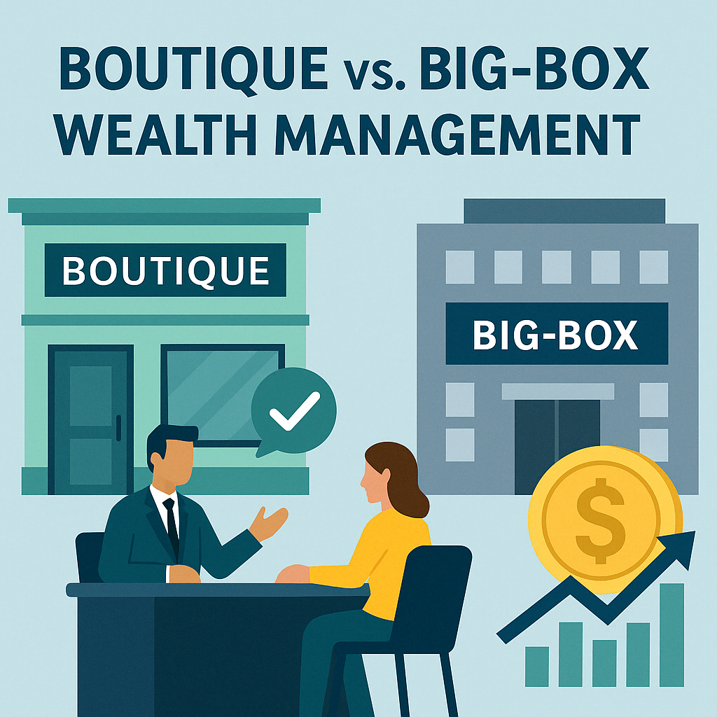 Boutique vs Big-Box Wealth Management Which is Right for You | Independent Investment Advisors Boutique vs. Big-Box Wealth Management: Which is Right for You?